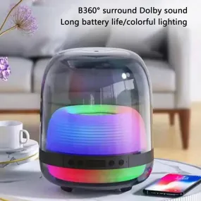 Portable Subwoofer Speaker Loudspeaker Music Player Wireless Speaker With Led Light Clear Sound Subwoofer Speaker Music Player
