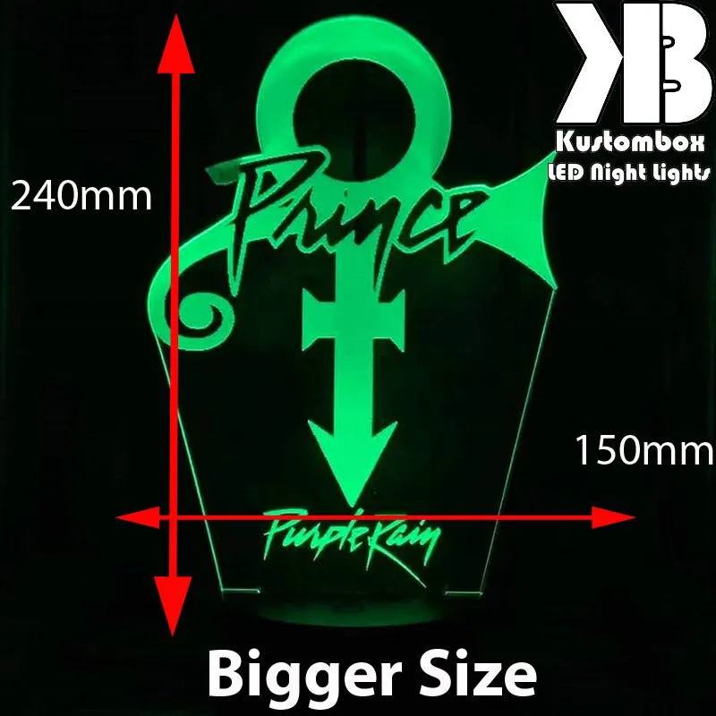 Prince Purple Rain 3D LED Night Light Lamp