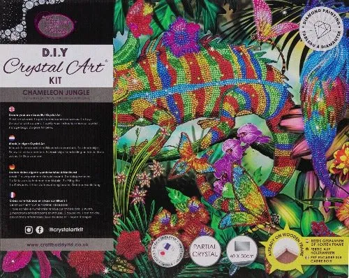 "Chameleon Jungle" Crystal Art Kit 40x50cm