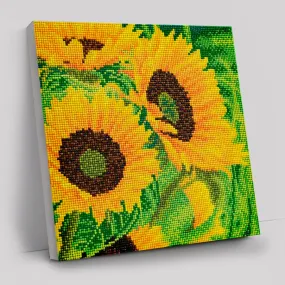 "Sunflower Joy" Crystal Art Canvas 30x30cm