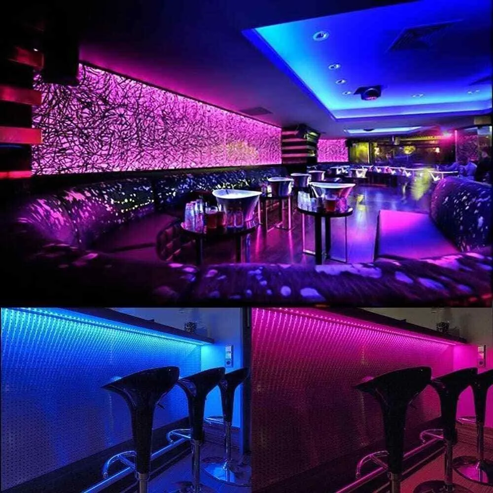 RGB LED Strip 120 LEDs/m 220V IP65 Wireless Bluetooth App Control with Remote