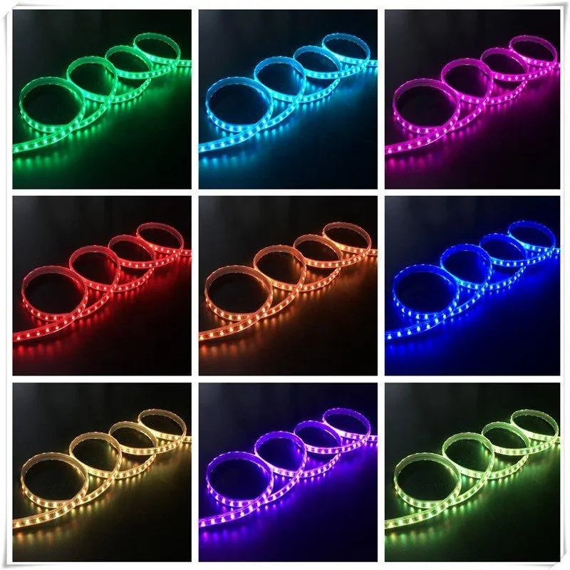 RGB LED Strip 120 LEDs/m 220V IP65 Wireless Bluetooth App Control with Remote