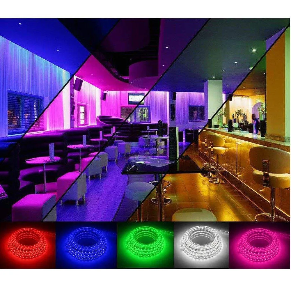 RGB LED Strip 120 LEDs/m 220V IP65 Wireless Bluetooth App Control with Remote