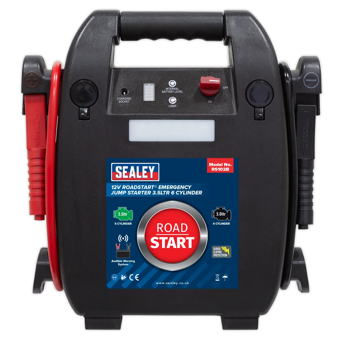 RoadStart¨ Emergency Jump Starter 12/24V 6L 8 Cylinder
