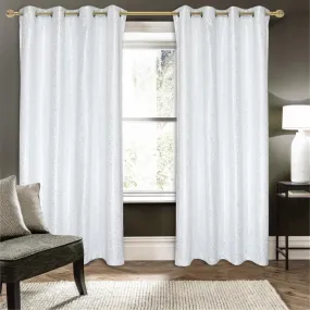 RT Designers Collection Aspen Premium Metallic Blackout Grommet Panel 54" x 90" White