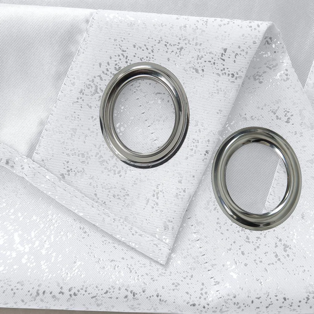 RT Designers Collection Aspen Premium Metallic Blackout Grommet Panel 54" x 90" White