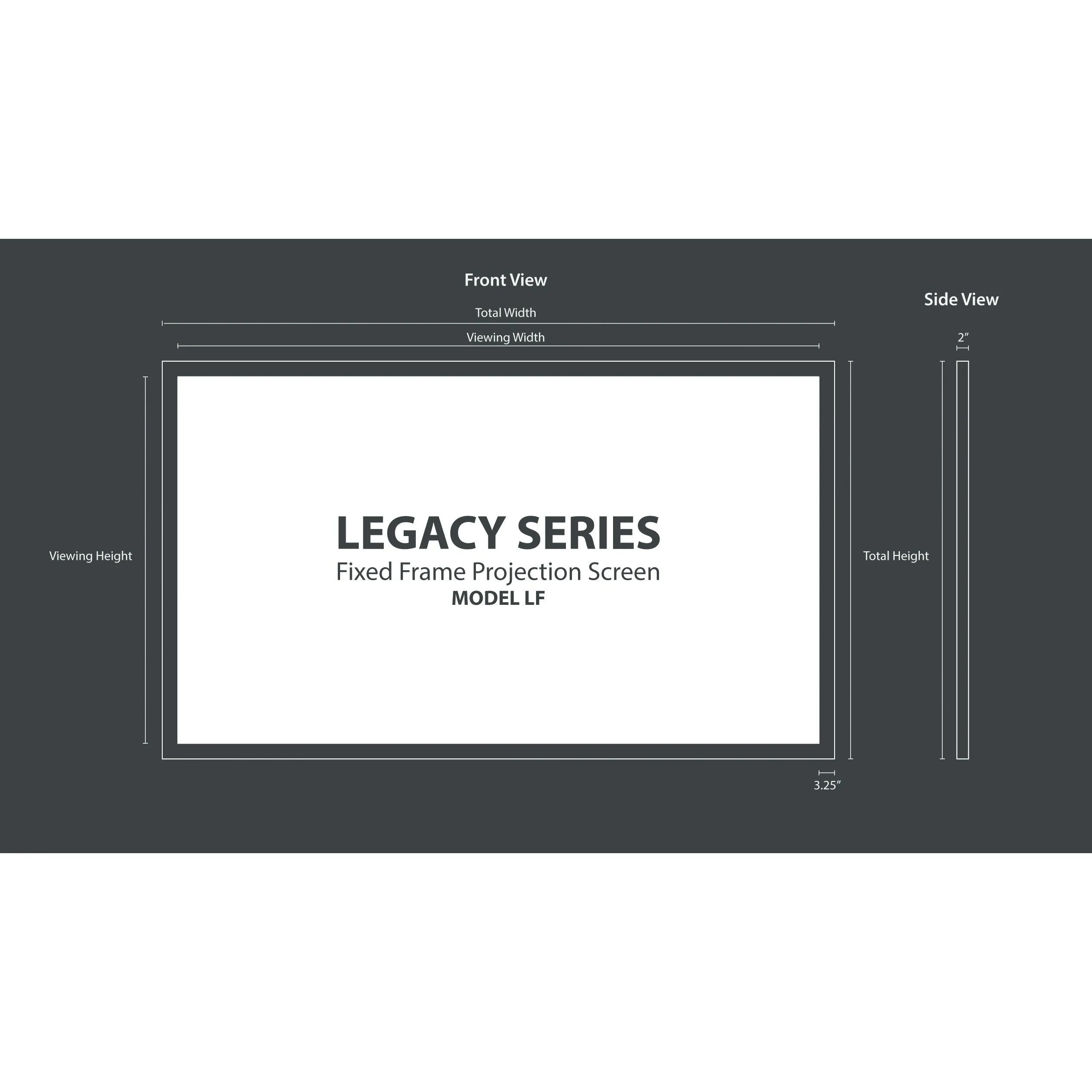 Severtson Screens Legacy Series Fixed Frame 139" (117.5" x 73.5") Widescreen [16:10] LF1610139CW
