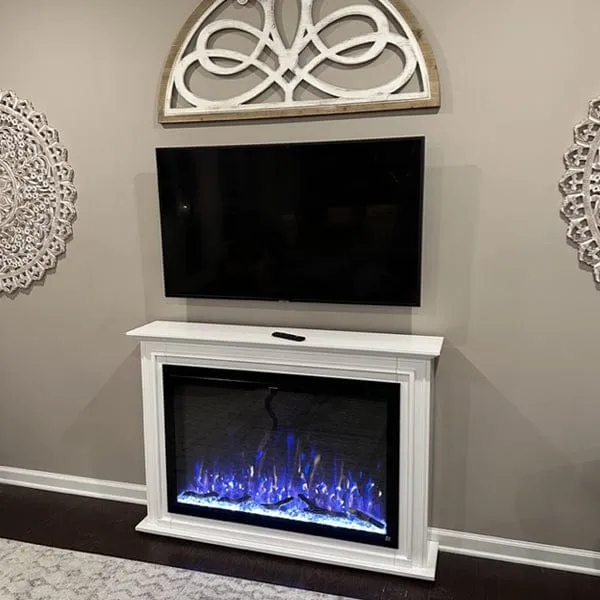 Sideline Elite Forte 40 Inch Smart Electric Fireplace with Encase Surround Mantel