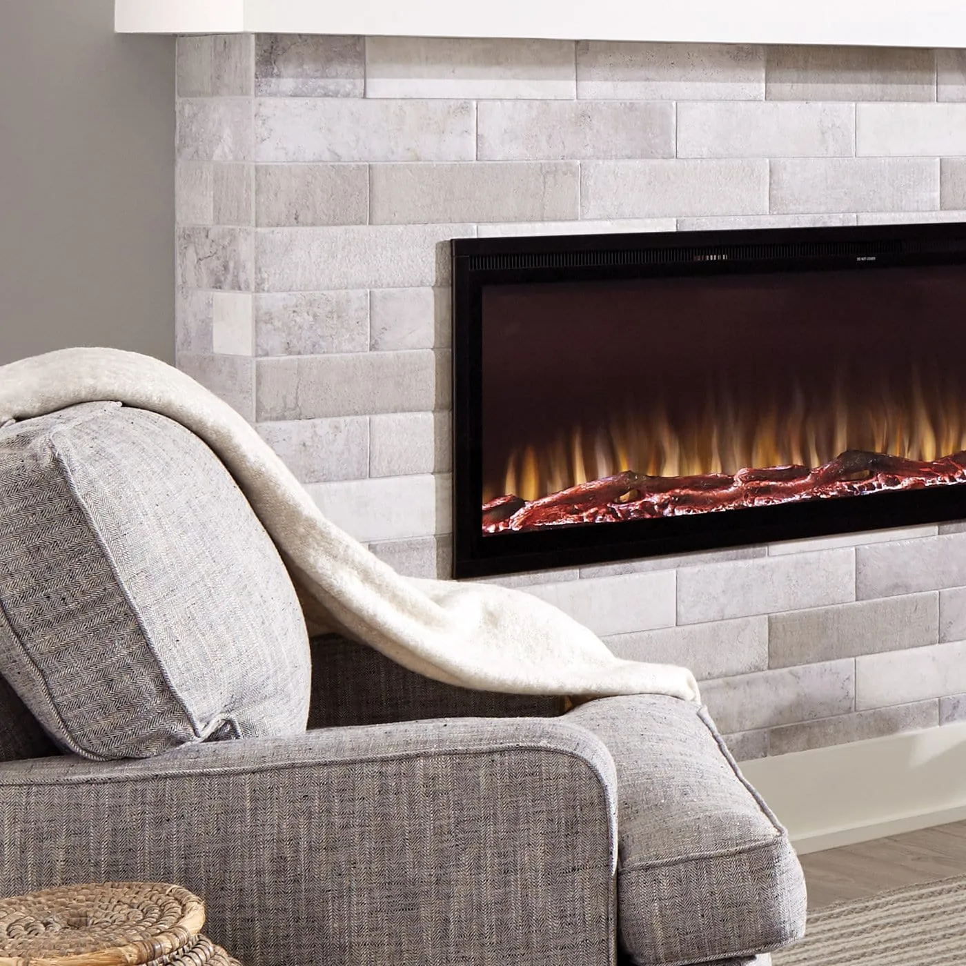 Sideline Elite Refurbished Smart 80042 42 Inch WiFi-Enabled Recessed Electric Fireplace (Alexa/Google Compatible)