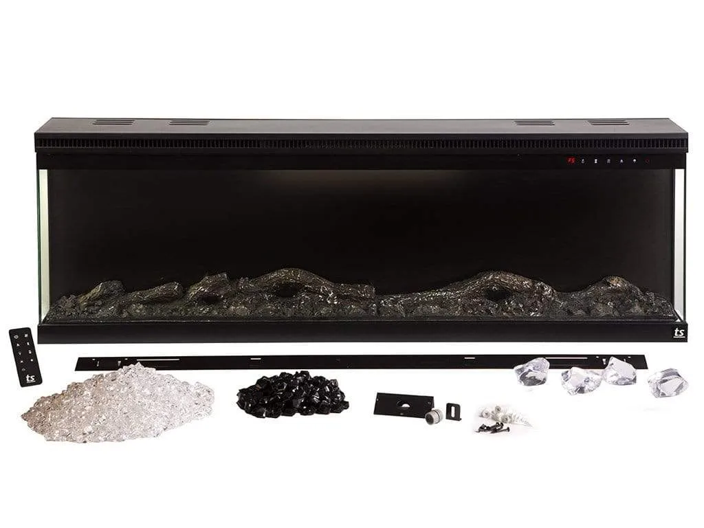 Sideline Infinity 3 Sided 72 Inch WiFi Enabled Smart Recessed Electric Fireplace 80051 (Alexa/Google Compatible) Refurbished