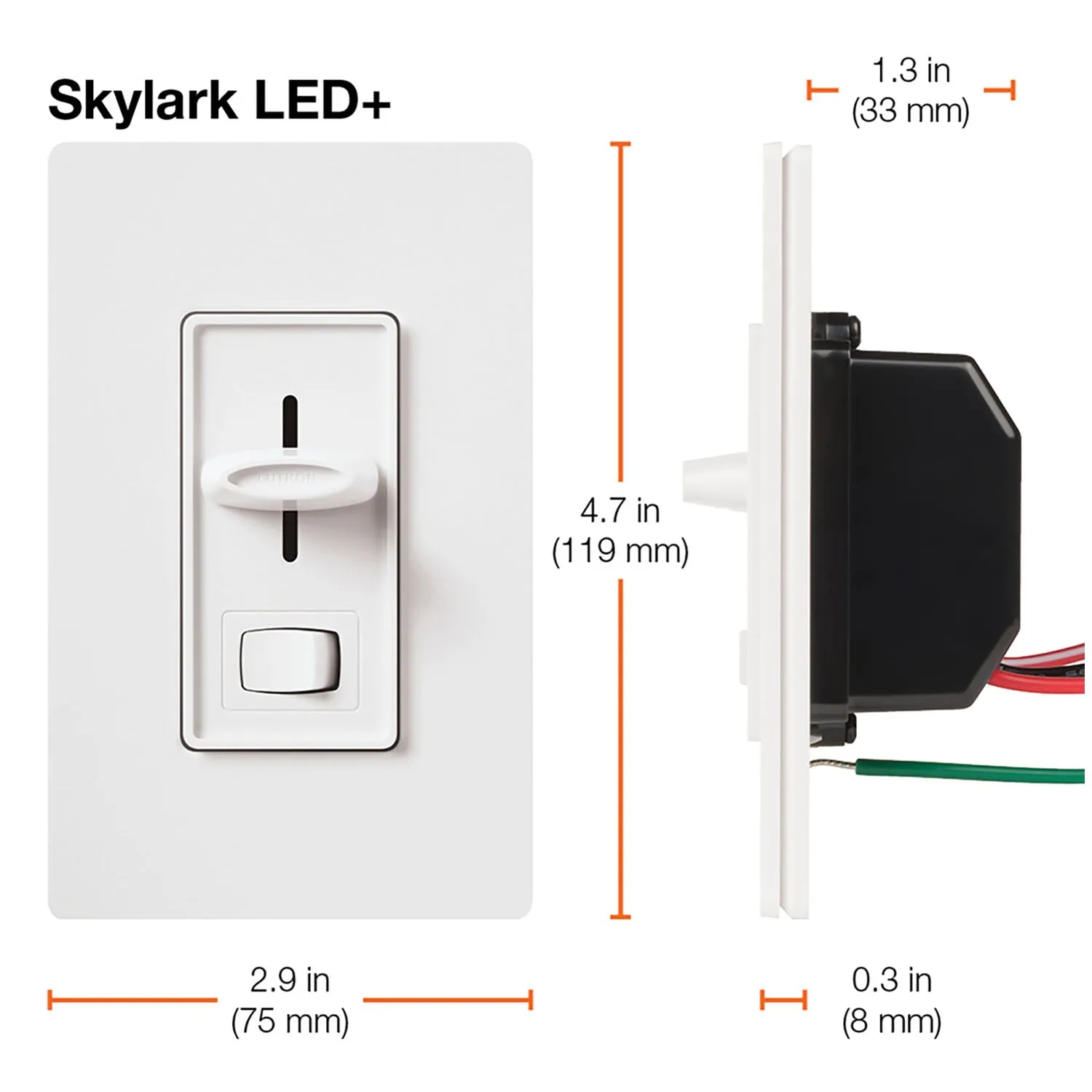 Skylark LED  Dimmer Switch, 150-Watt, Single Pole or 3-Way, Light Almond