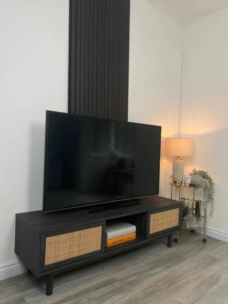 Slatpanel Contemporary Smoked Oak Acoustic Wood Wall Panel