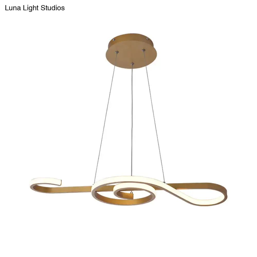 Sleek Music Note Chandelier LED Pendant Light for Restaurants