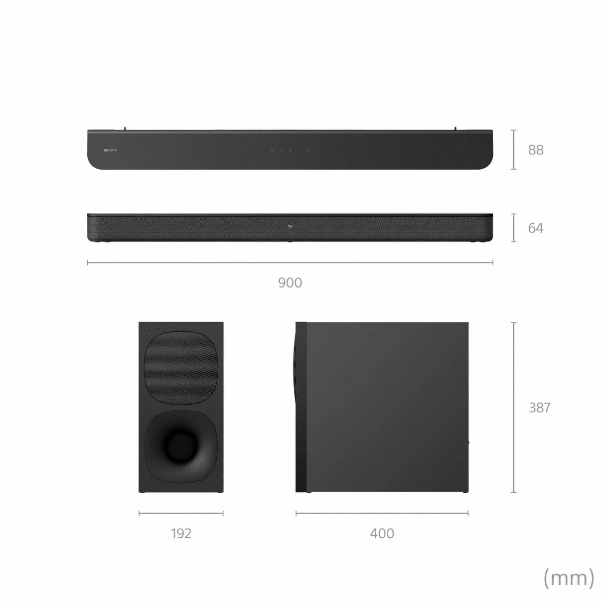 Sony HTSD40CEK Bluetooth Sound Bar with Wireless Subwoofer Black