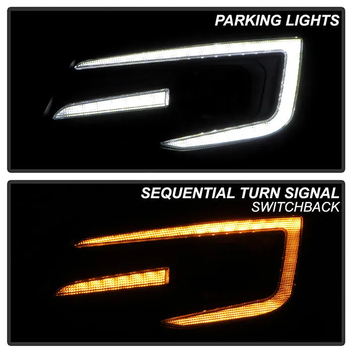 Spyder Forester 14-18 SEQ LED Bar Headlights Black