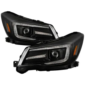 Spyder Forester 14-18 SEQ LED Bar Headlights Black