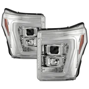 Spyder Platinum F250 F350 F450 Super Duty 11-16 Headlights Chrome