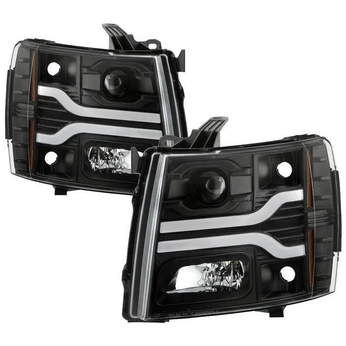 Spyder Platinum Silverado 1500 2500HD 3500HD 07-13 Headlights Black