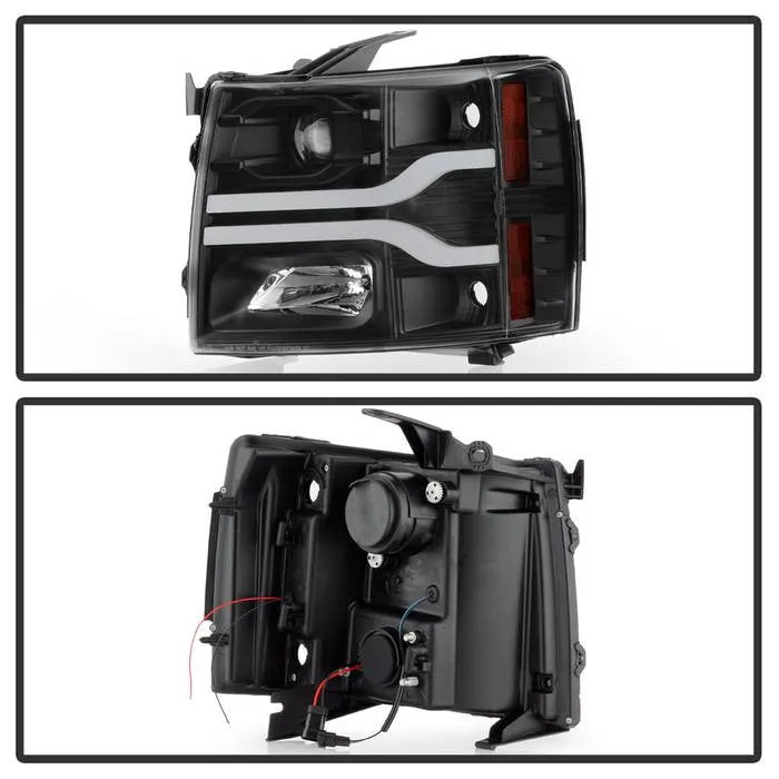 Spyder Platinum Silverado 1500 2500HD 3500HD 07-13 Headlights Black
