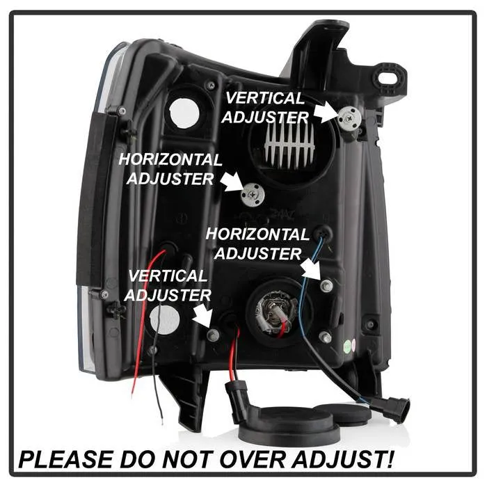 Spyder Platinum Silverado 1500 2500HD 3500HD 07-13 Headlights Black