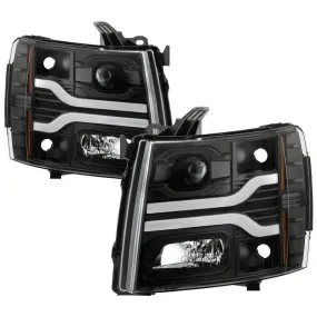 Spyder Platinum Silverado 1500 2500HD 3500HD 07-13 Headlights Black
