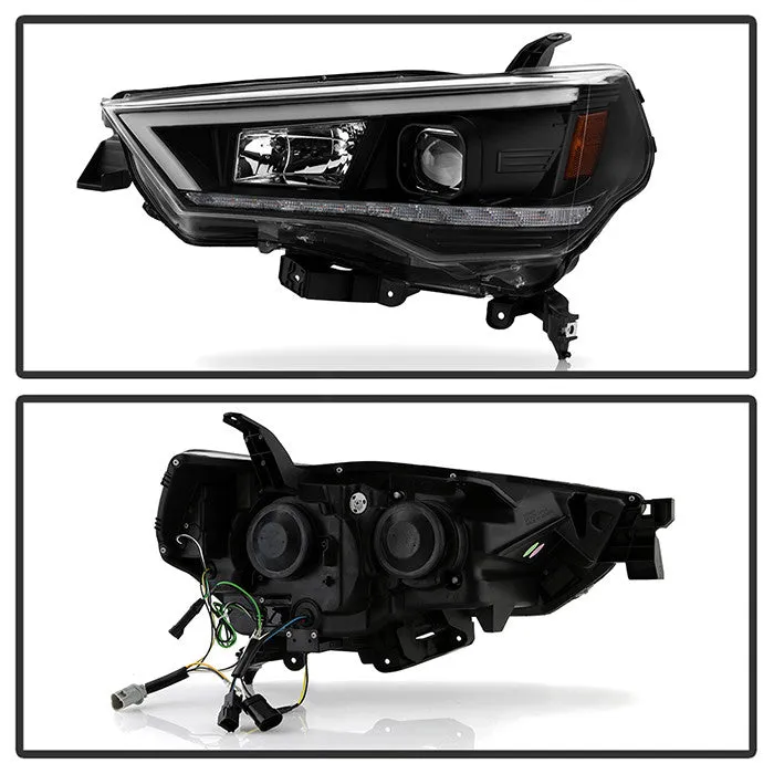 Spyder Toyota 4Runner 14-20 SEQ LED Bar Pro Headlights Black