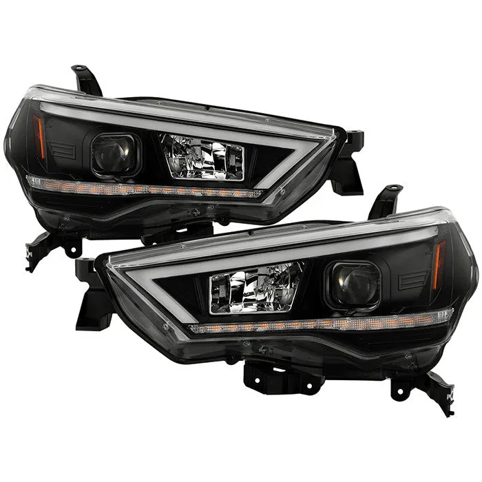 Spyder Toyota 4Runner 14-20 SEQ LED Bar Pro Headlights Black