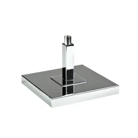 Square Base for Countertop Display, 8" Dia, fits 5/8" upright, Chrome