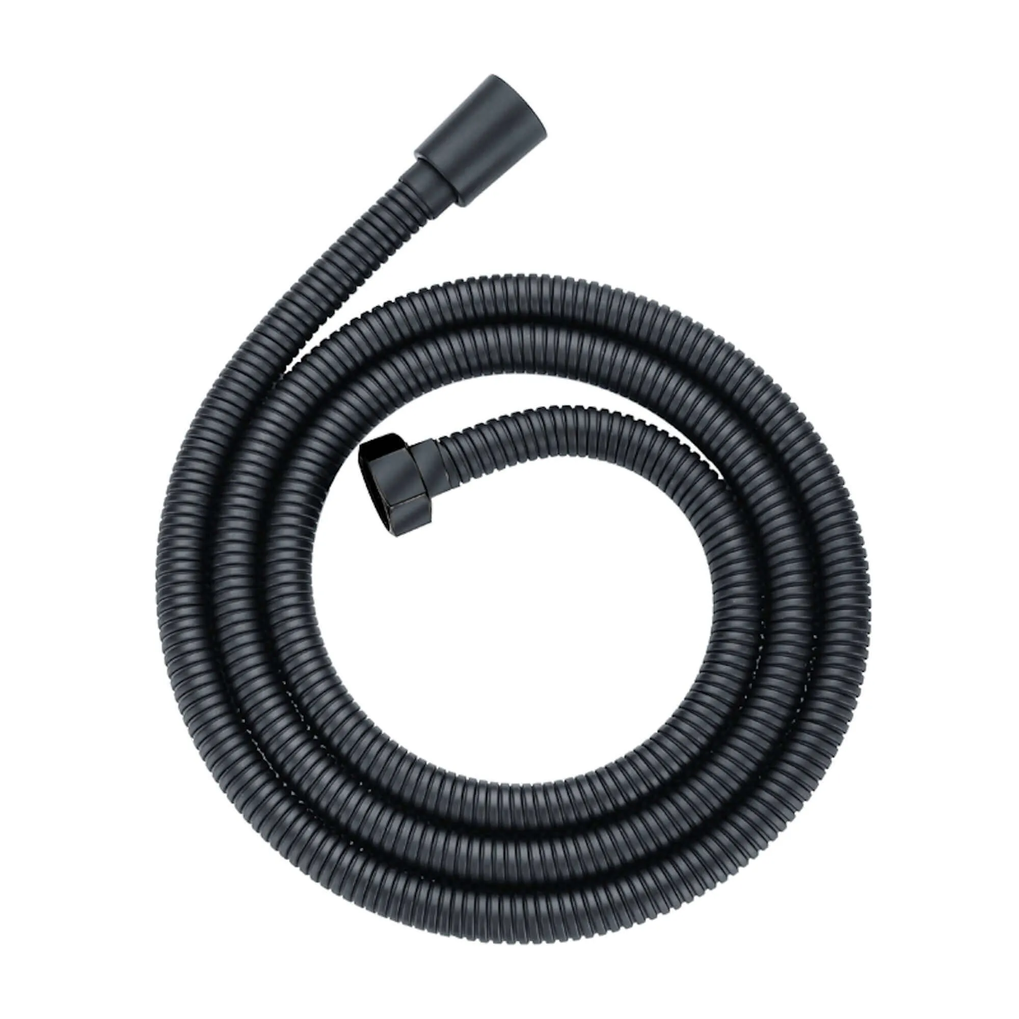Square Paddle Hand Shower Kit incl. Hose and Wall Bracket with Outlet - Black