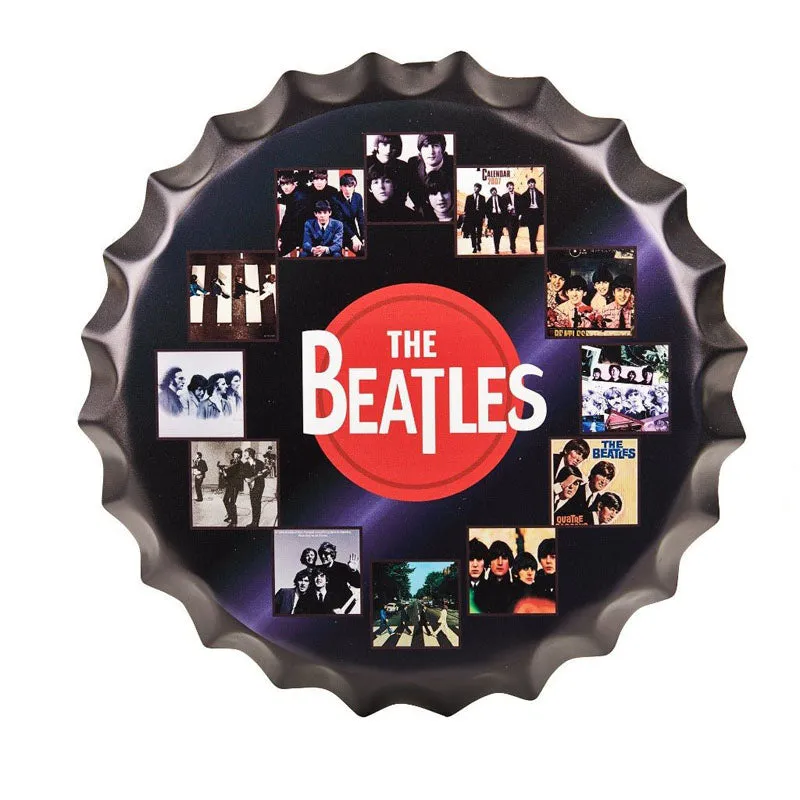 The Beatles Cd Bottle Cap Wall Accent