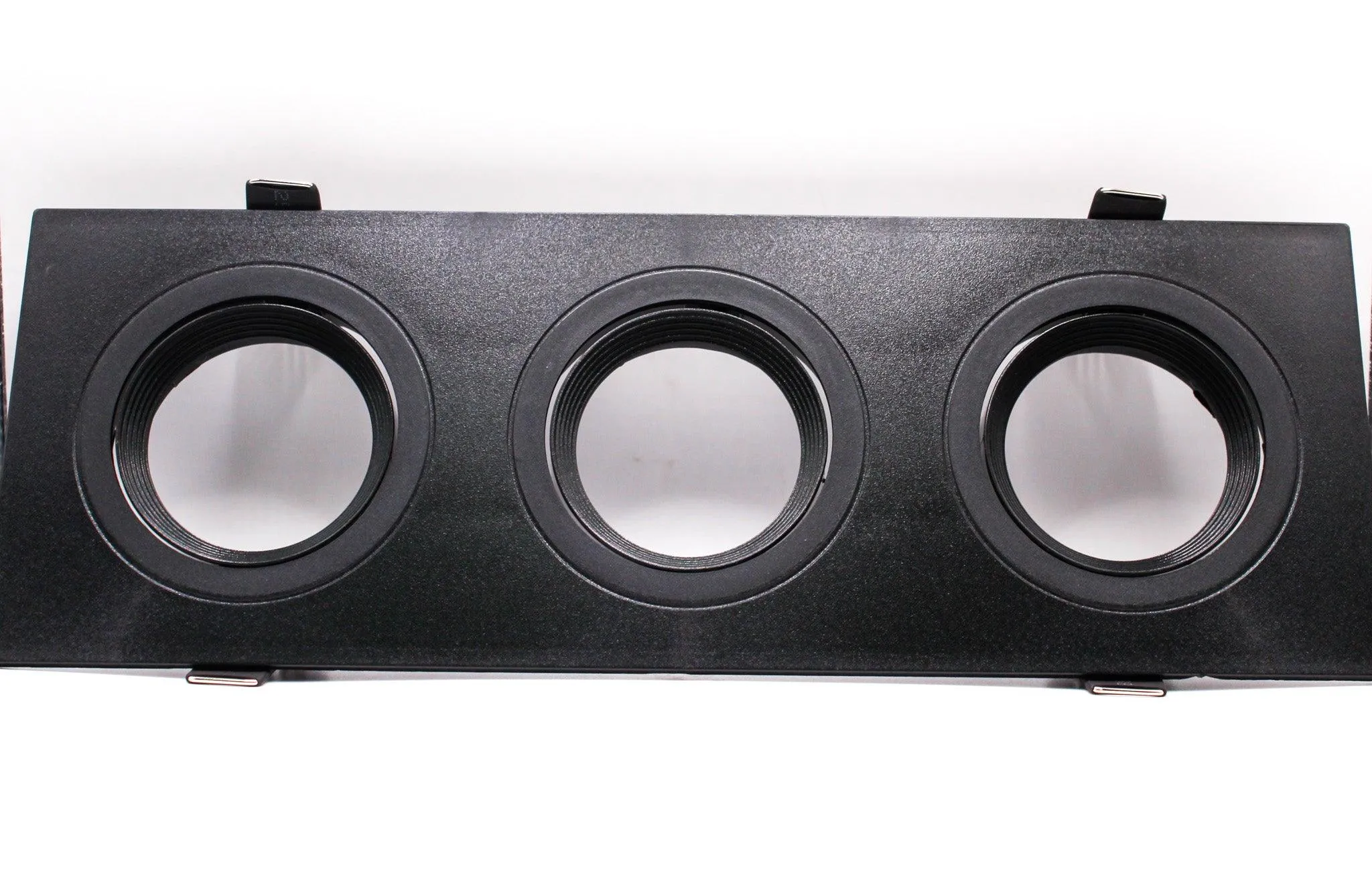 Three Way Black Rectangular Recessed Holder