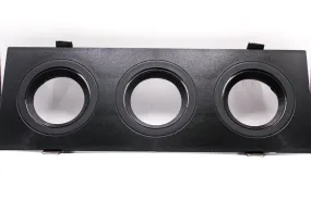 Three Way Black Rectangular Recessed Holder