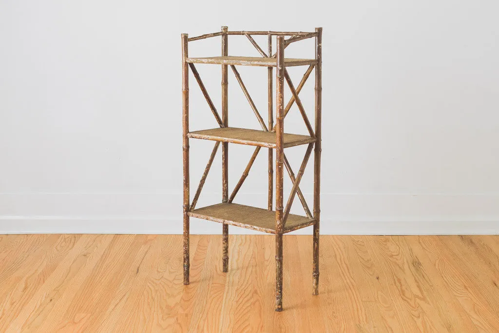 Vintage Bamboo Shelf