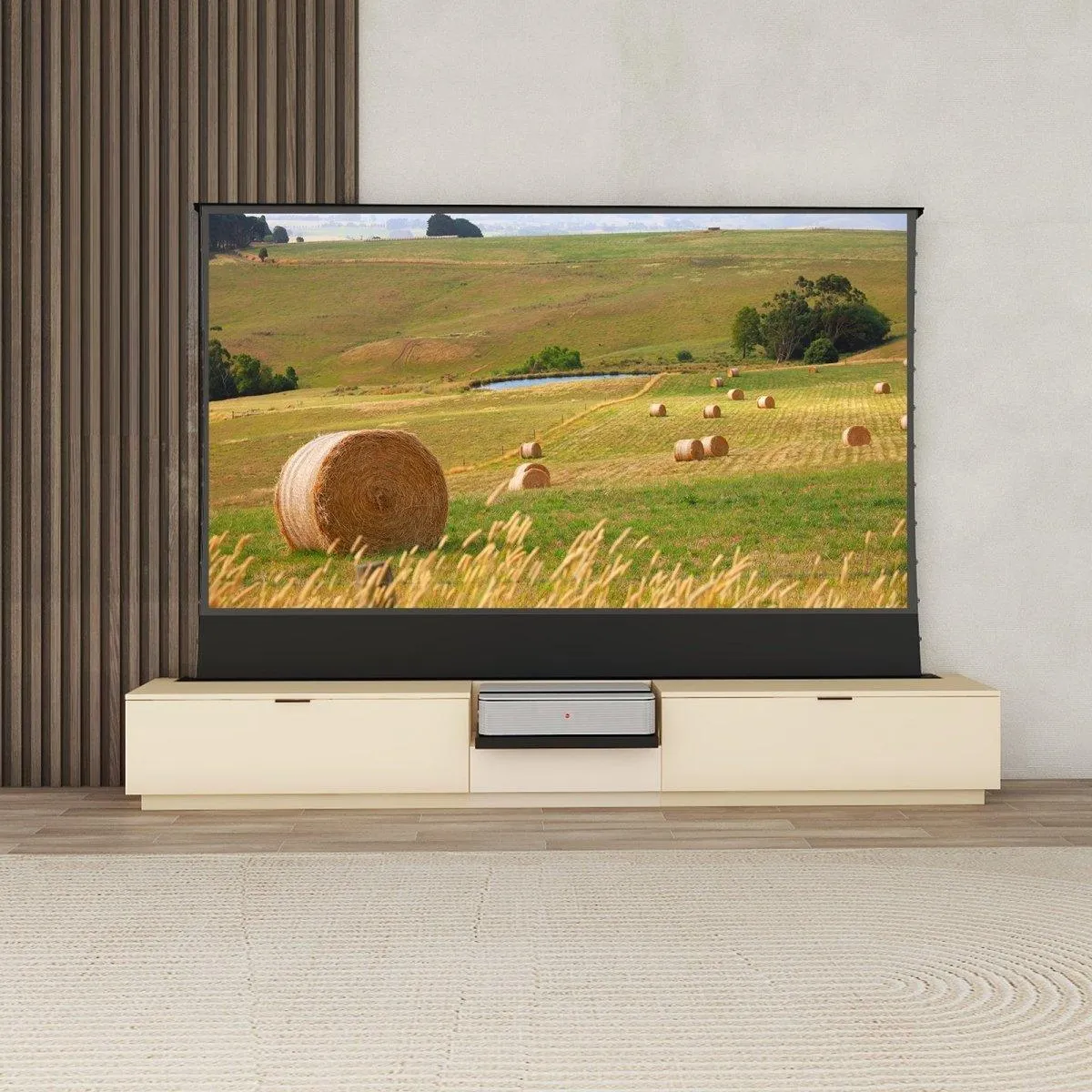 VIVIDSTORM Bundle-Projector&Screen&Motorised Laser TV Cabinet  Berlin -Leica Cine 1 Edition