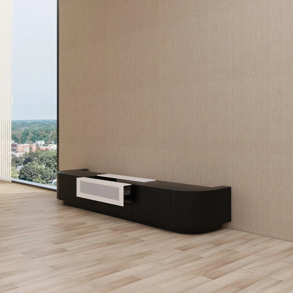 VIVIDSTORM Bundle-Projector&Screen&Motorised Laser TV Cabinet Florence
