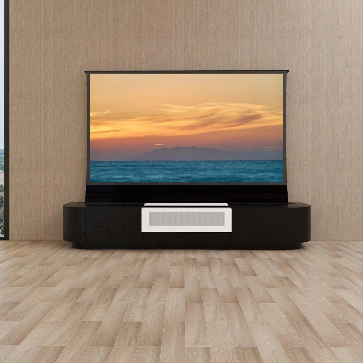VIVIDSTORM Bundle-Projector&Screen&Motorised Laser TV Cabinet Florence