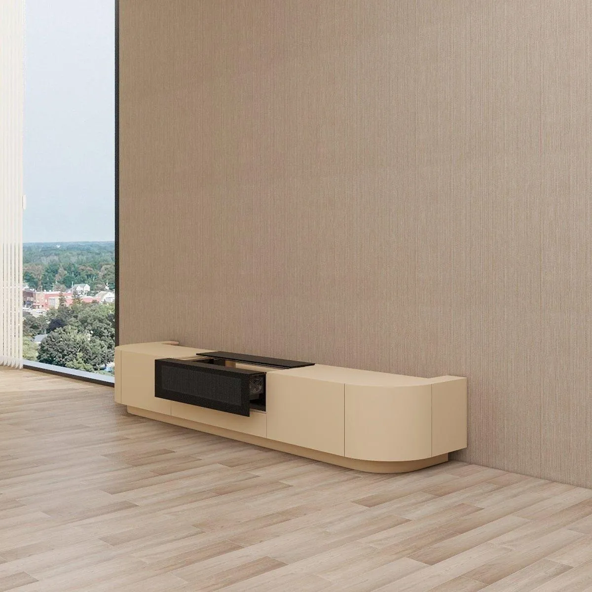 VIVIDSTORM Bundle-Projector&Screen&Motorised Laser TV Cabinet Florence
