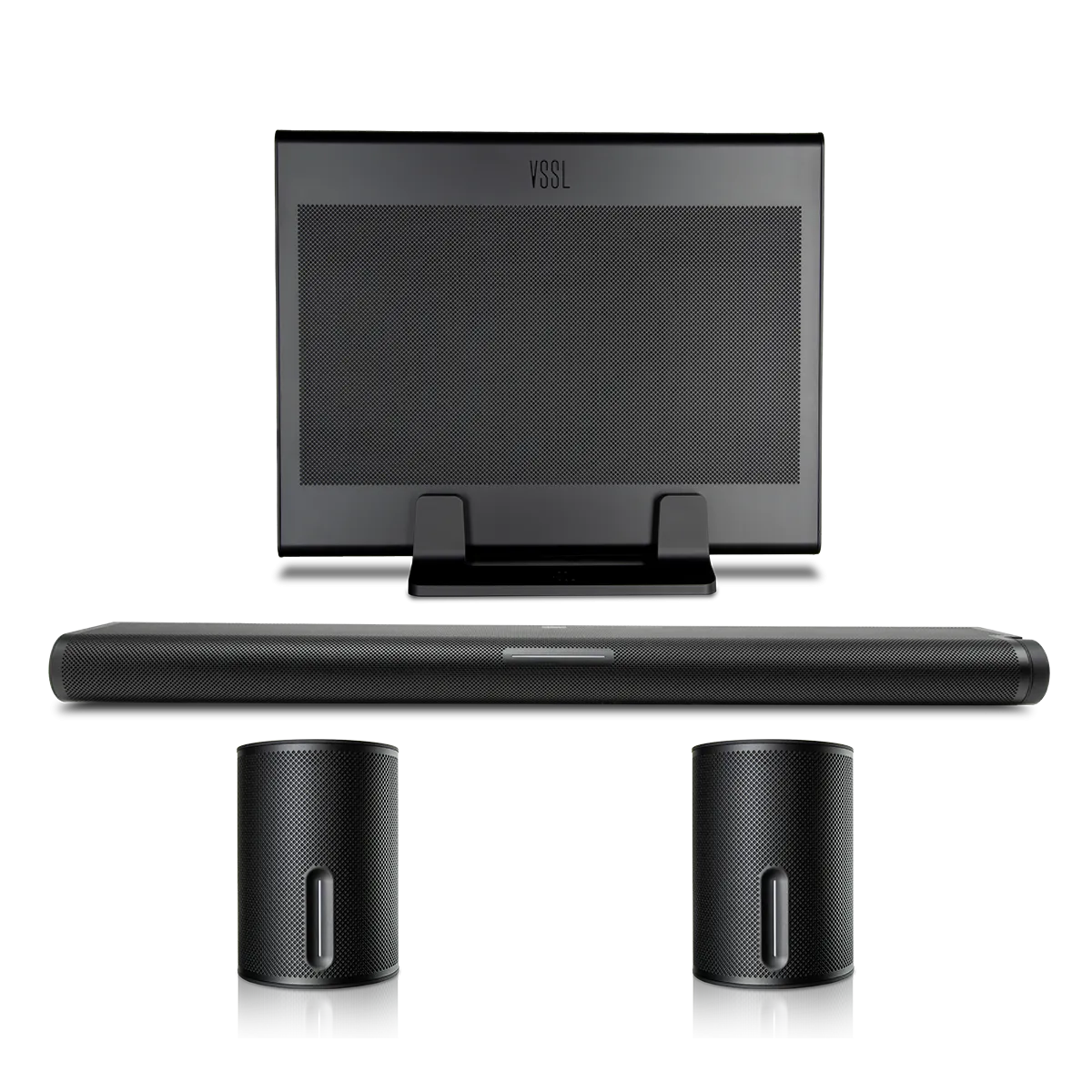 VSSL SX Series Wireless Surround Sound System with LCR Soundbar, 2 Speakers, and SXSUB