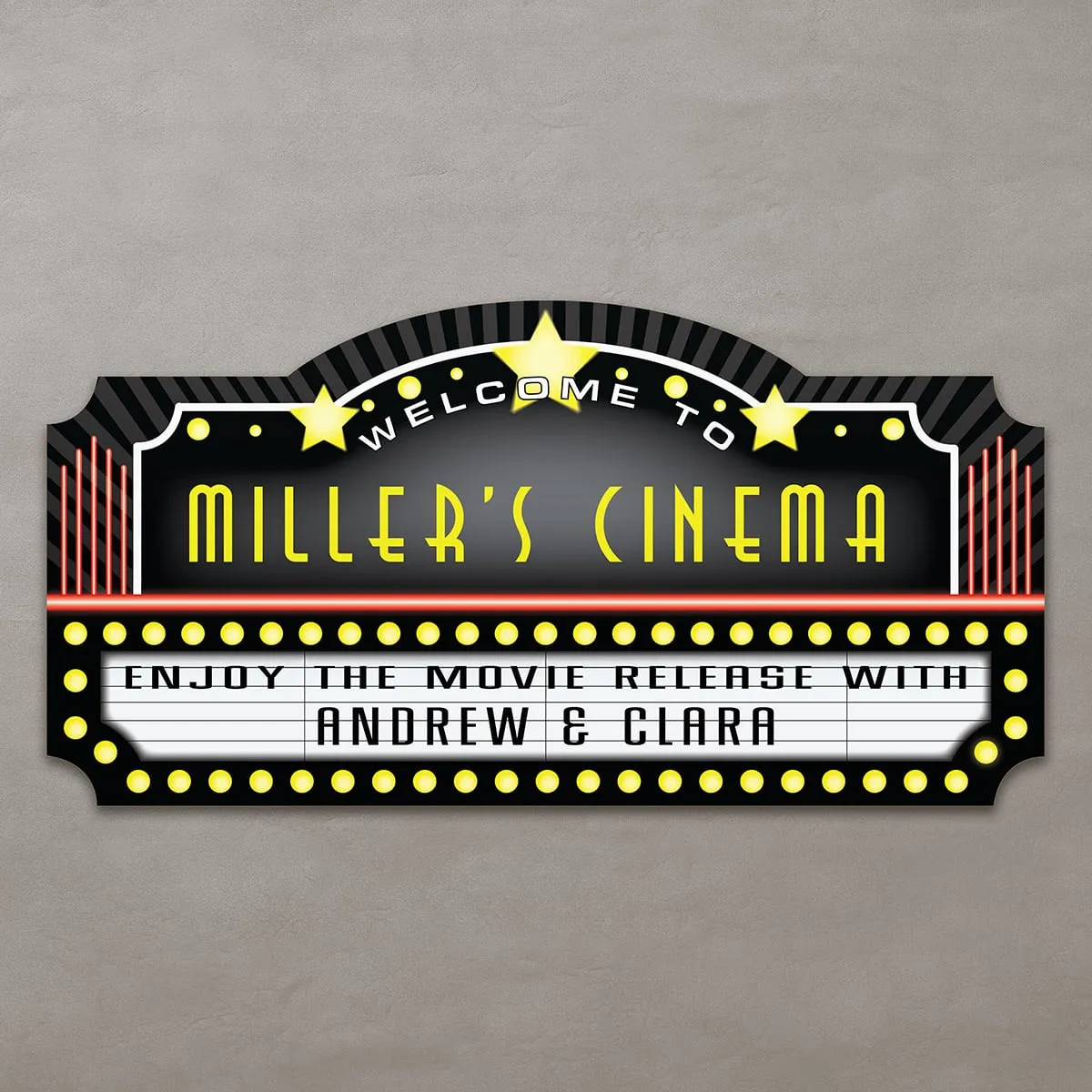 Welcome to the Movies Personalized Sign