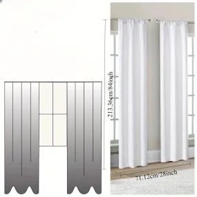 White Blackout Window Curtain Set of 4