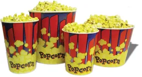 Winco Benchmark 41432 Multicoloured 32 oz Popcorn Tub Pack of 50 | Denson CFE