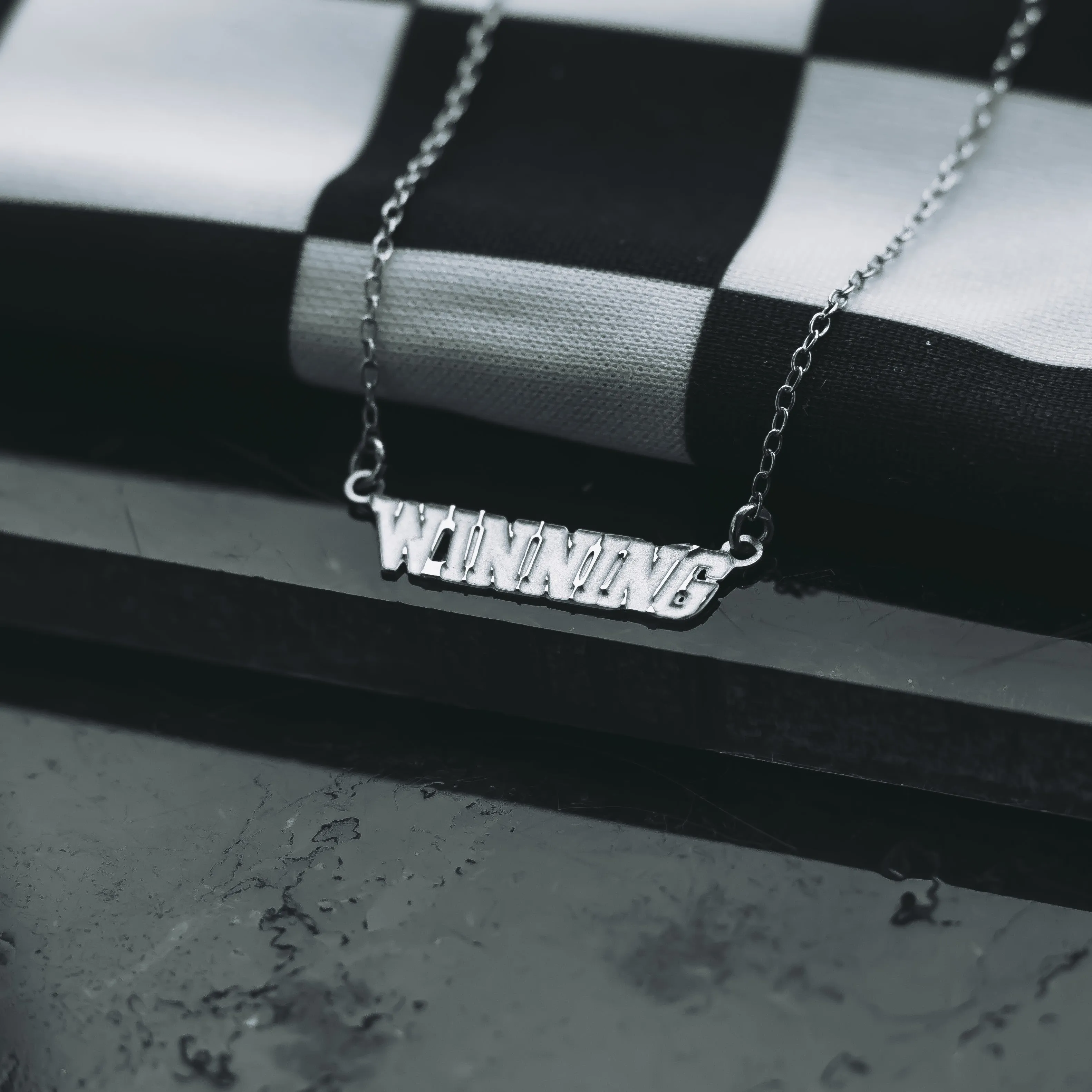 WINNING Letterman Necklace - Silver