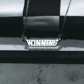 WINNING Letterman Necklace - Silver